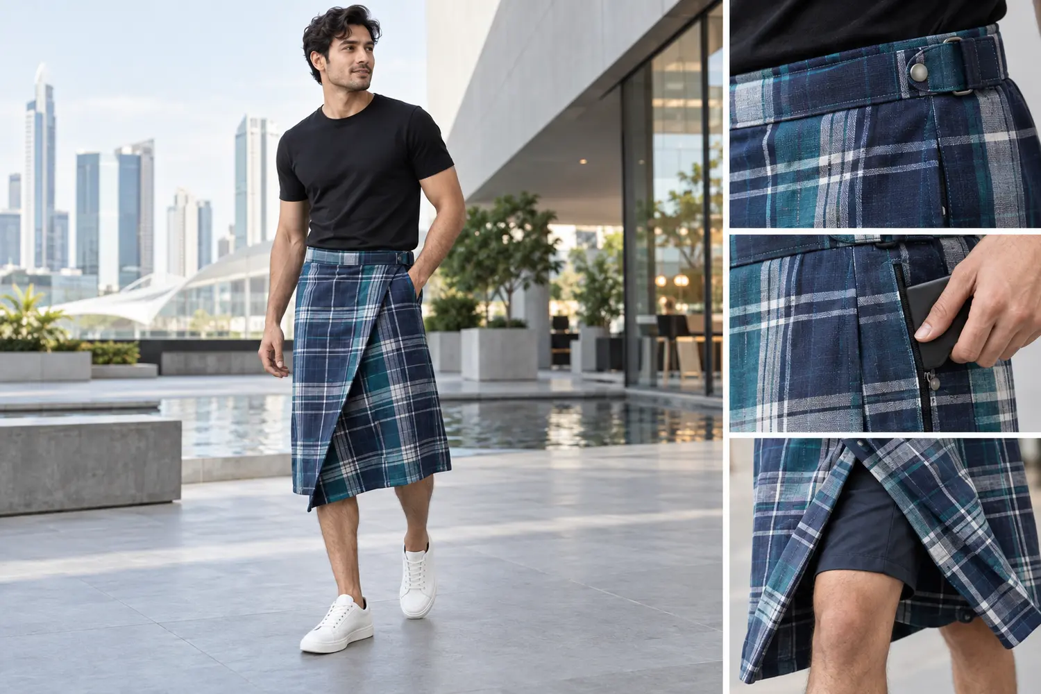 AI concept illustration for a modern lungi design